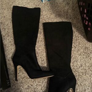 INC International Concepts Black Heeled Boots